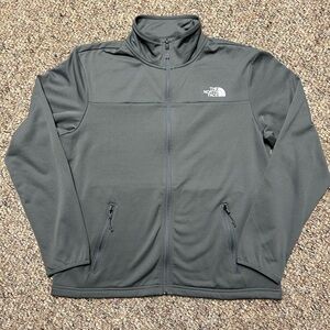 North Face Sweater Mens Adult Large Gray Full Zip Outdoors Casual Sweatshirt